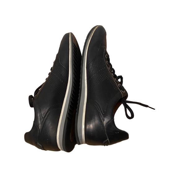 Magnanni Pueblo Black Leather Black Sneakers size 9.5 US Mens Shoes 14804 - Picture 4 of 9